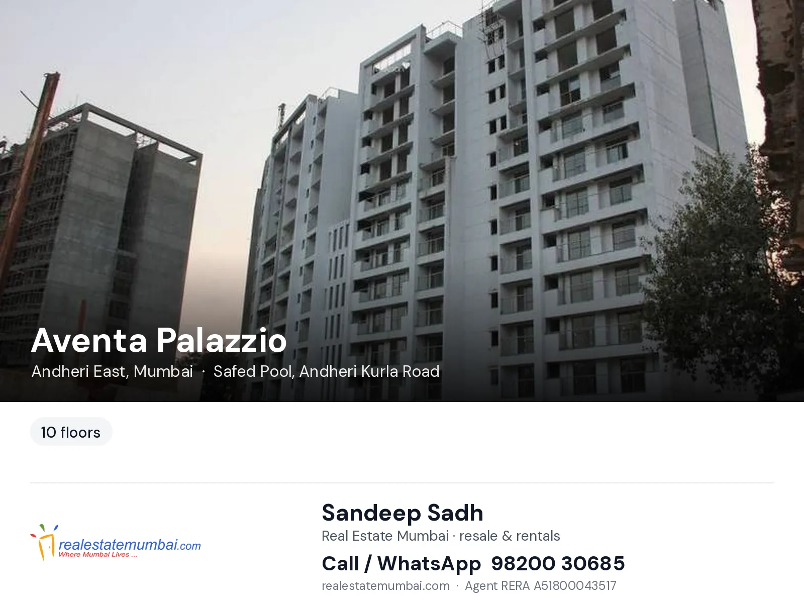 Aventa Palazzio, Andheri East, Mumbai — flats | Real Estate Mumbai, Sandeep Sadh 98200 30685