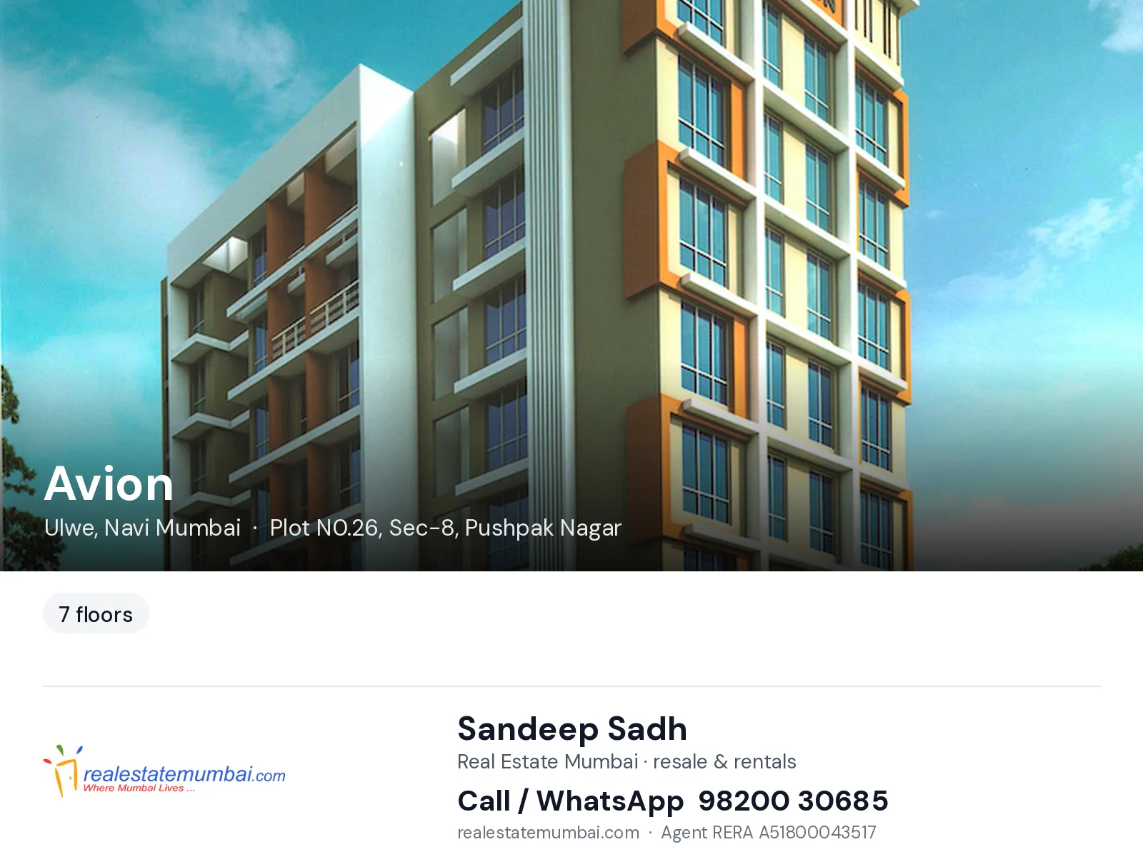 Avion, Ulwe, Navi Mumbai — flats | Real Estate Mumbai, Sandeep Sadh 98200 30685