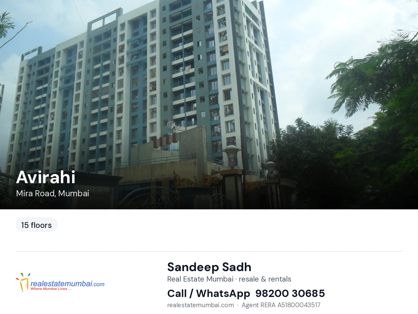 Avirahi, Mira Road, Mumbai — flats | Real Estate Mumbai, Sandeep Sadh 98200 30685