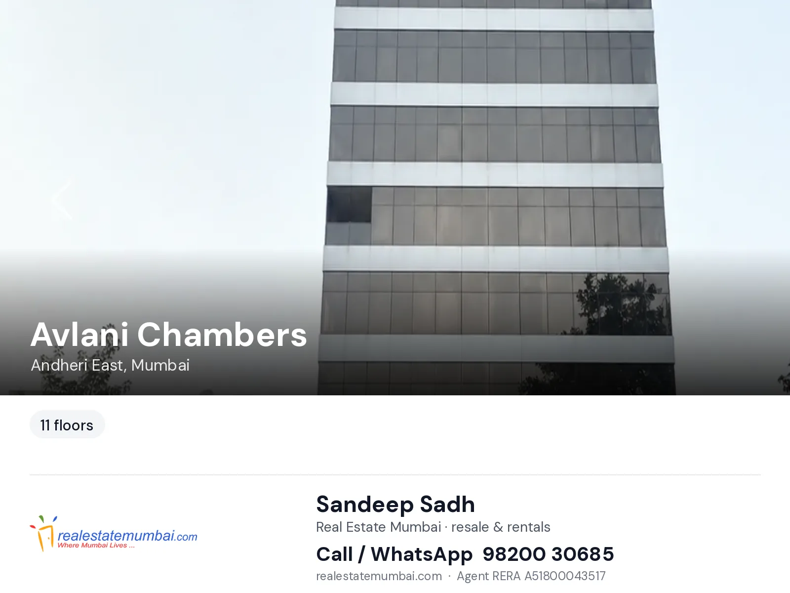 Avlani Chambers, Andheri East, Mumbai — flats | Real Estate Mumbai, Sandeep Sadh 98200 30685