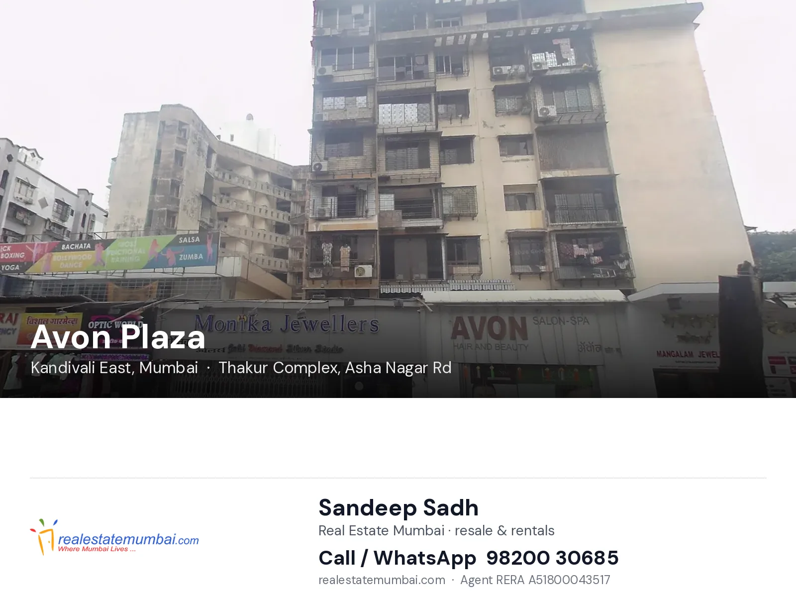 Avon Plaza, Kandivali East, Mumbai — flats | Real Estate Mumbai, Sandeep Sadh 98200 30685