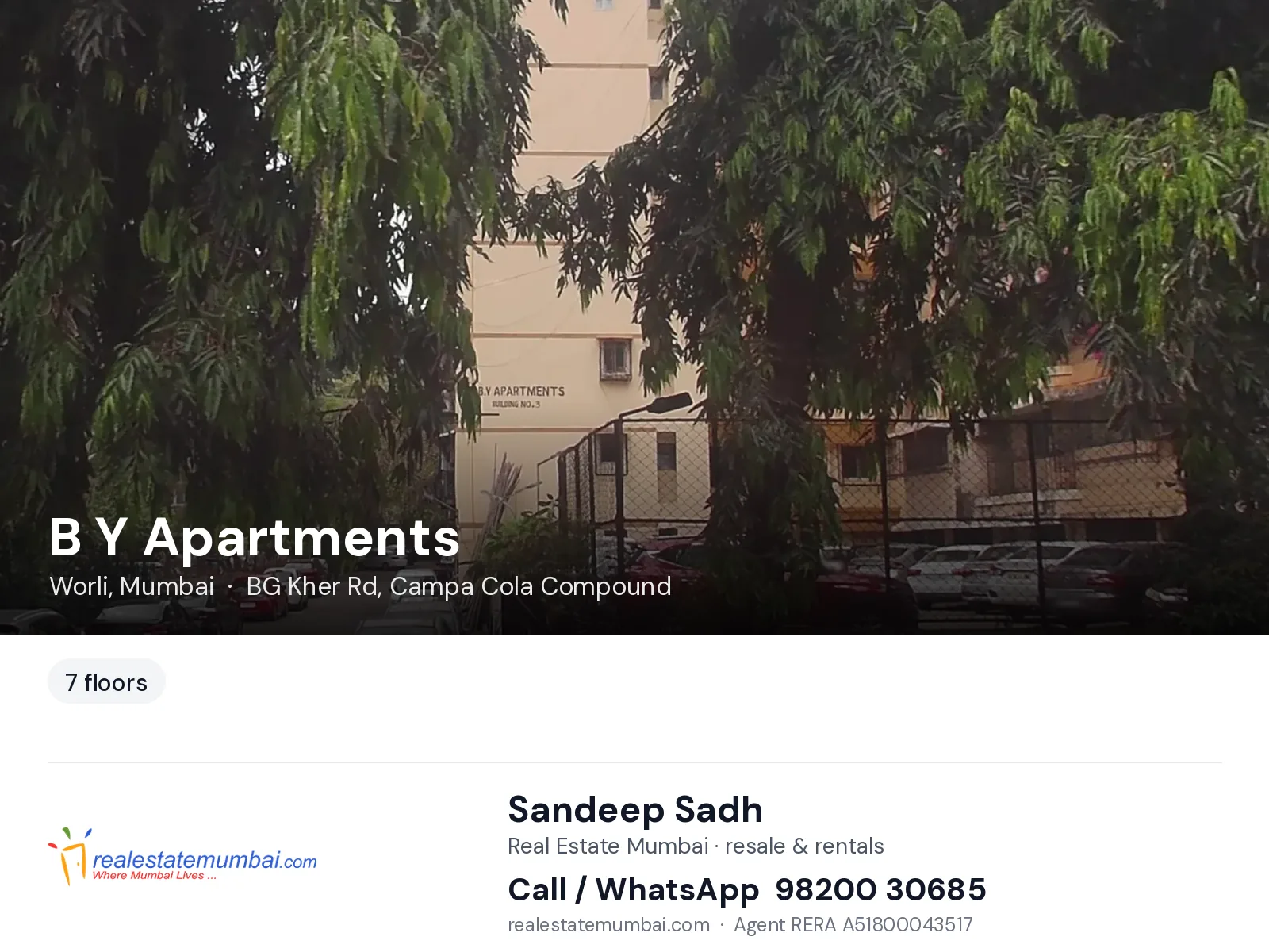 B Y Apartments, Worli, Mumbai — flats | Real Estate Mumbai, Sandeep Sadh 98200 30685
