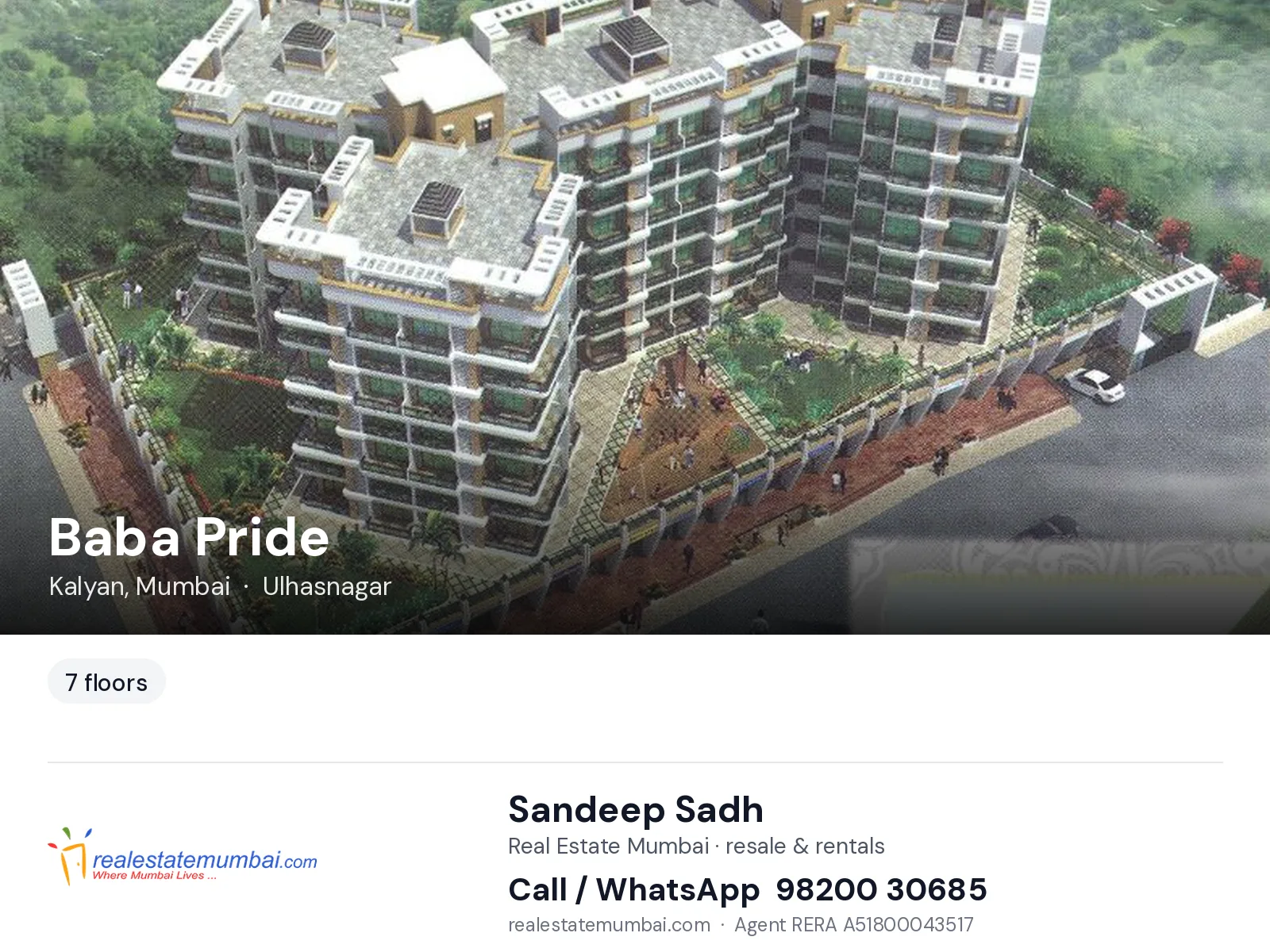 Baba Pride, Kalyan, Mumbai — flats | Real Estate Mumbai, Sandeep Sadh 98200 30685