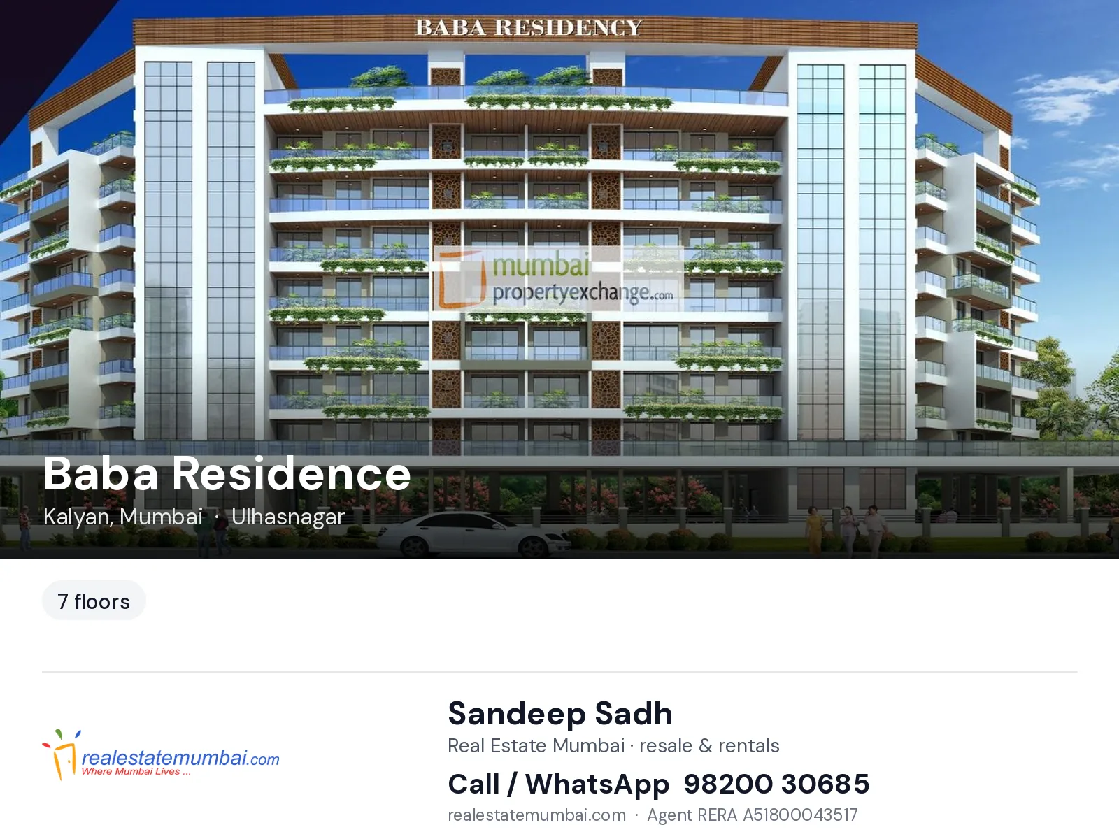 Baba Residence, Kalyan, Mumbai — flats | Real Estate Mumbai, Sandeep Sadh 98200 30685