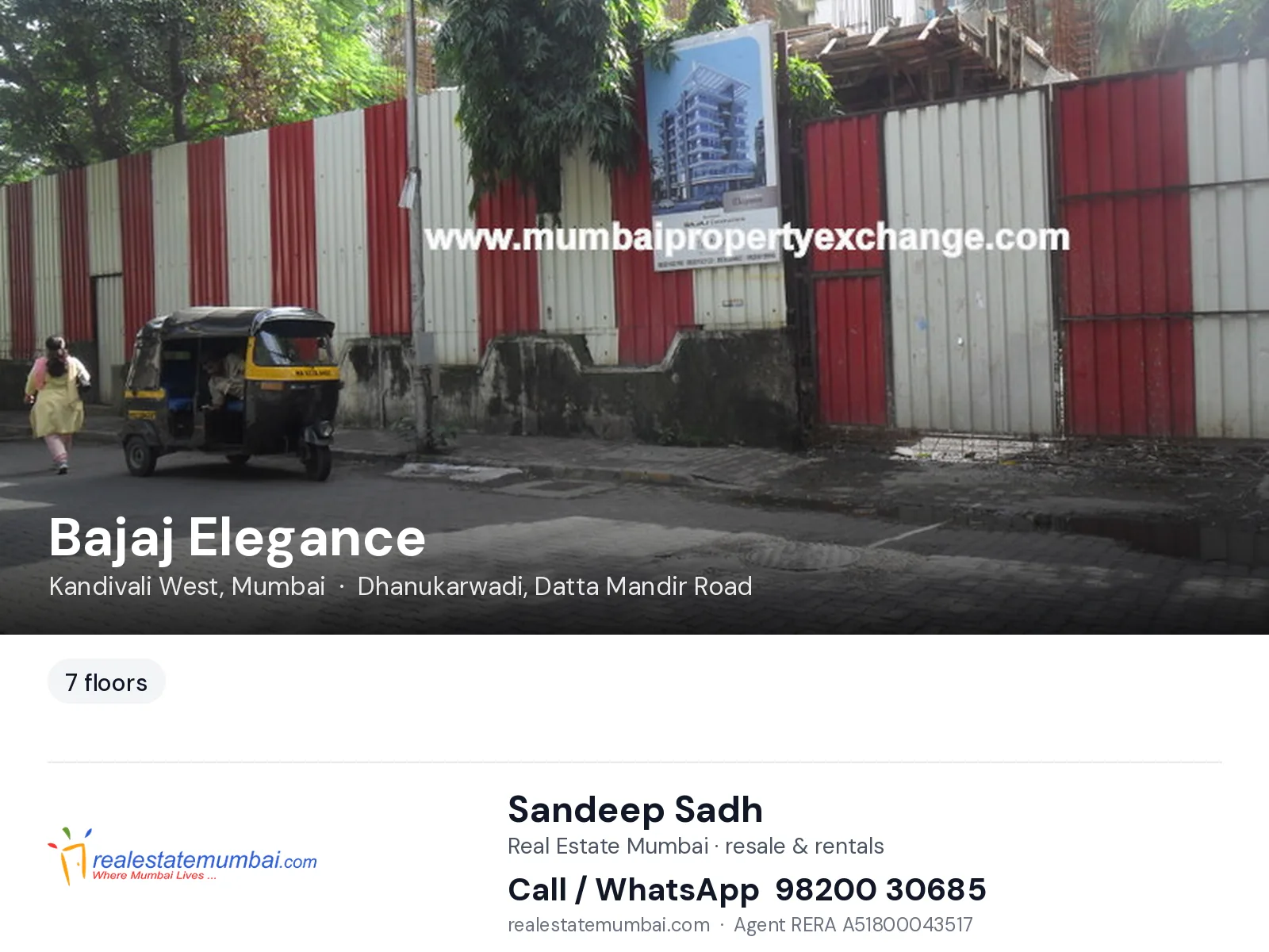 Bajaj Elegance, Kandivali West, Mumbai — flats | Real Estate Mumbai, Sandeep Sadh 98200 30685