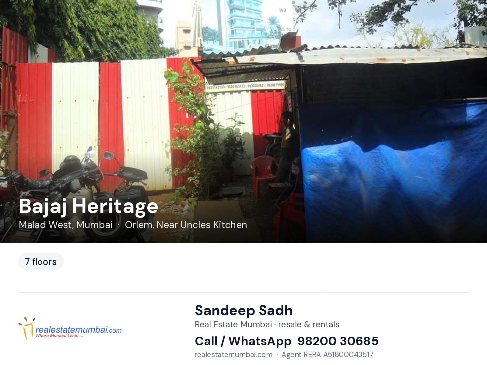 Bajaj Heritage, Malad West, Mumbai — flats | Real Estate Mumbai, Sandeep Sadh 98200 30685