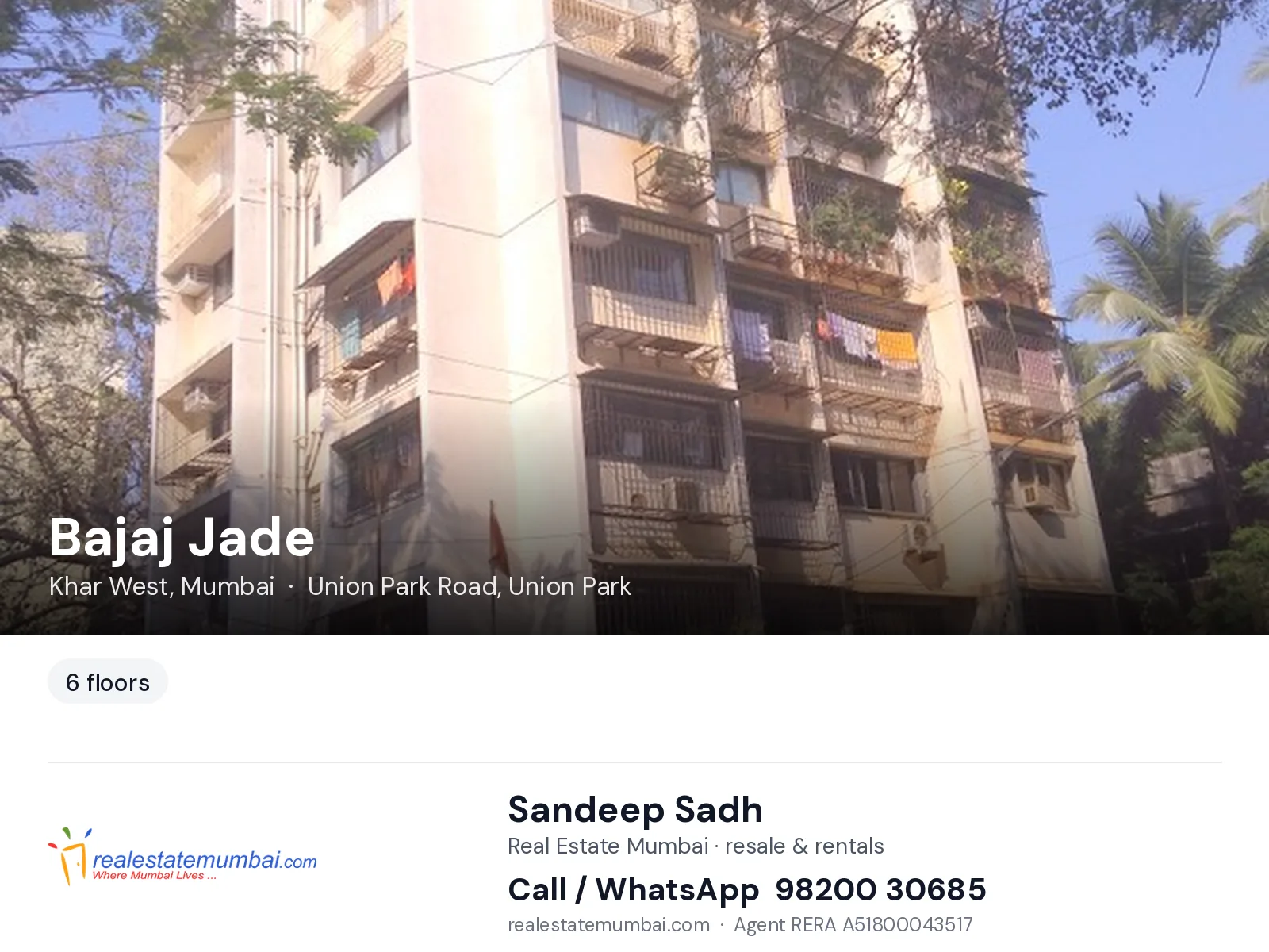 Bajaj Jade, Khar West, Mumbai — flats | Real Estate Mumbai, Sandeep Sadh 98200 30685