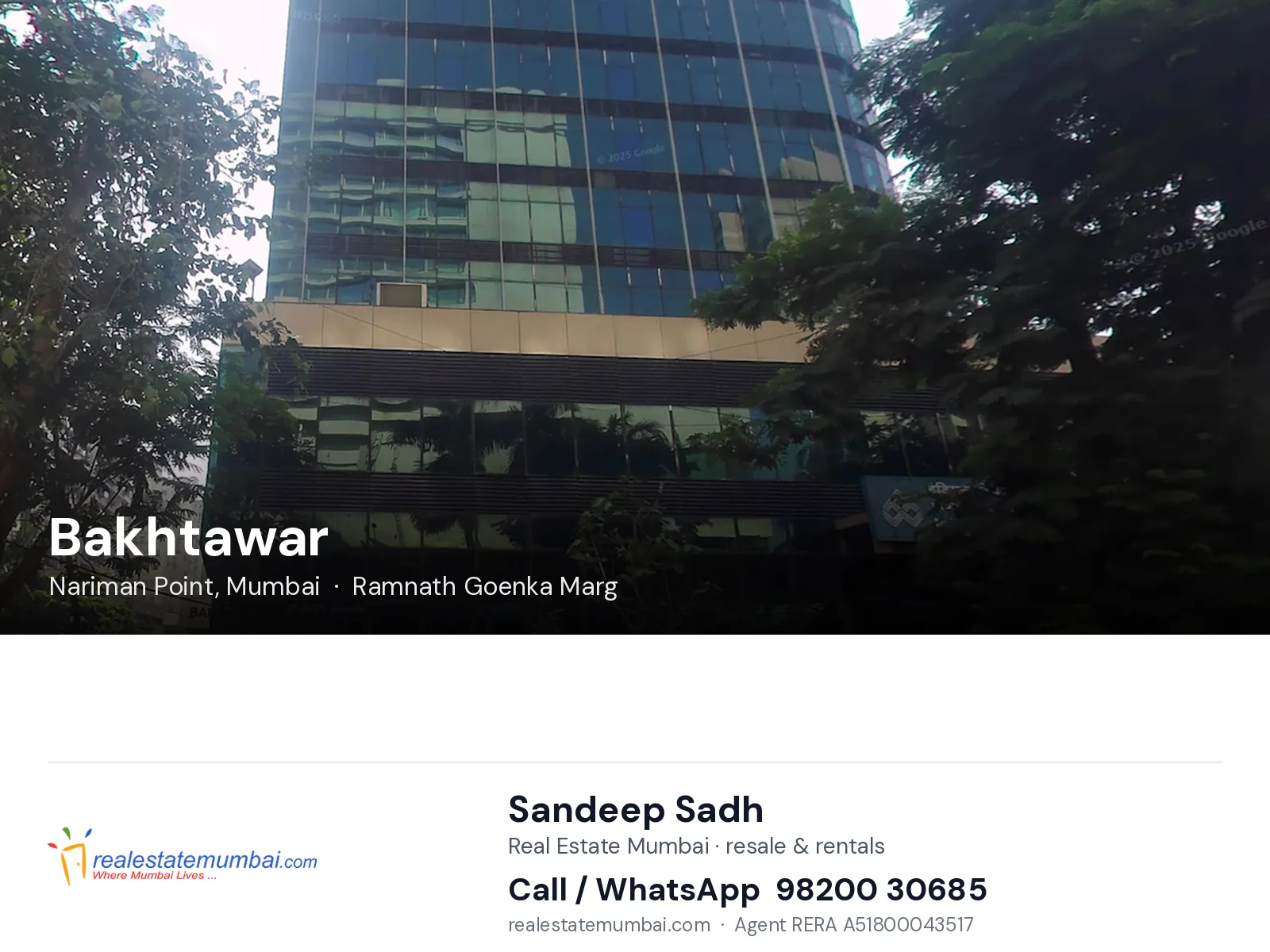 Bakhtawar, Nariman Point, Mumbai — flats | Real Estate Mumbai, Sandeep Sadh 98200 30685