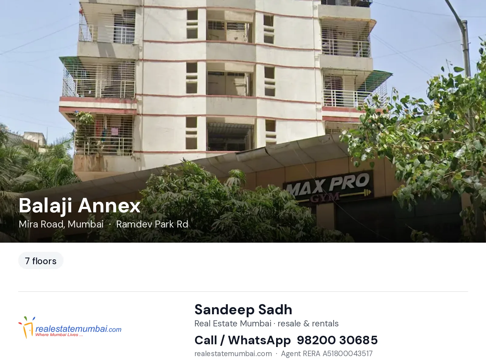 Balaji Annex, Mira Road, Mumbai — flats | Real Estate Mumbai, Sandeep Sadh 98200 30685