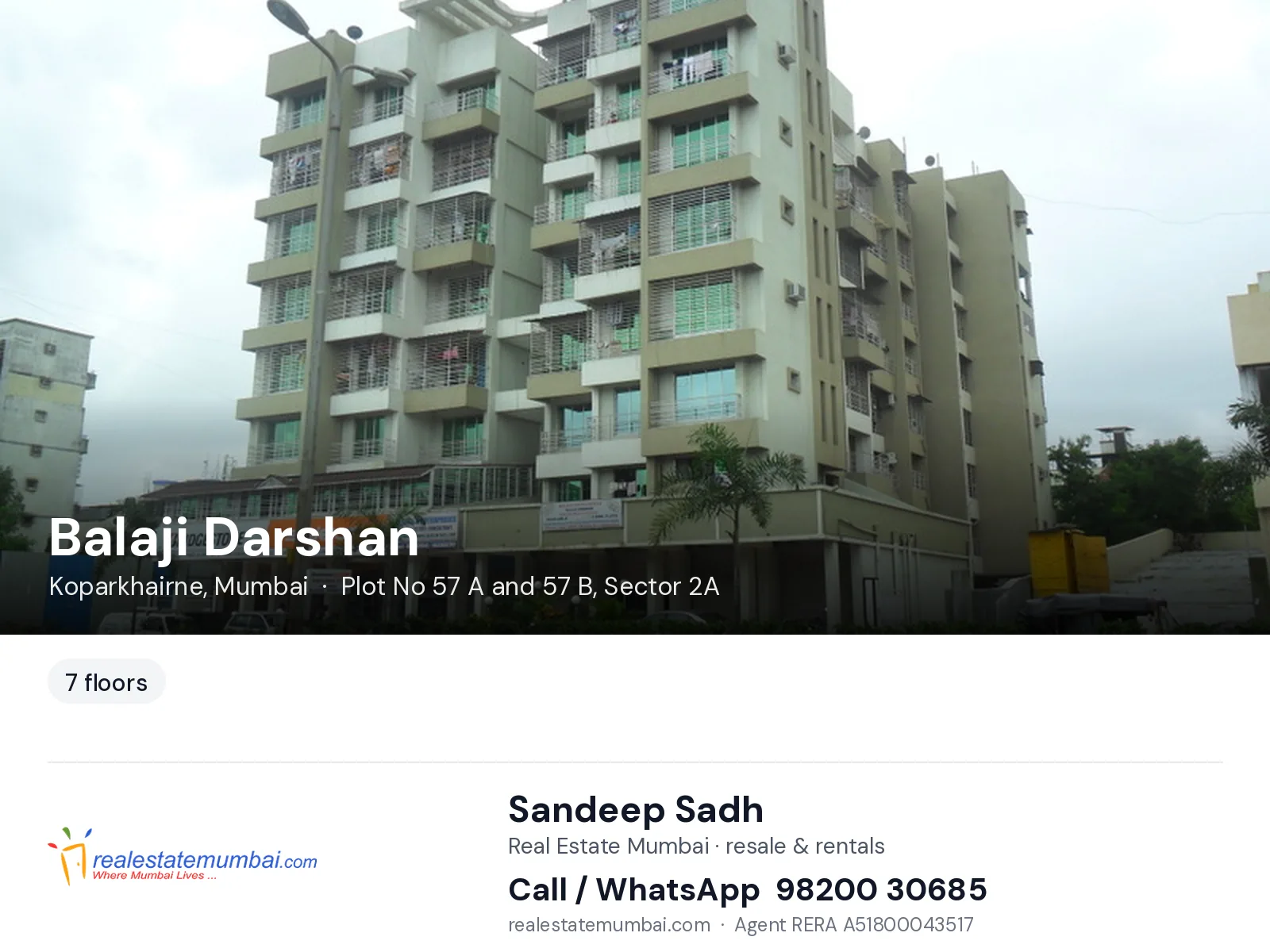 Balaji Darshan, Koparkhairne, Mumbai — flats | Real Estate Mumbai, Sandeep Sadh 98200 30685