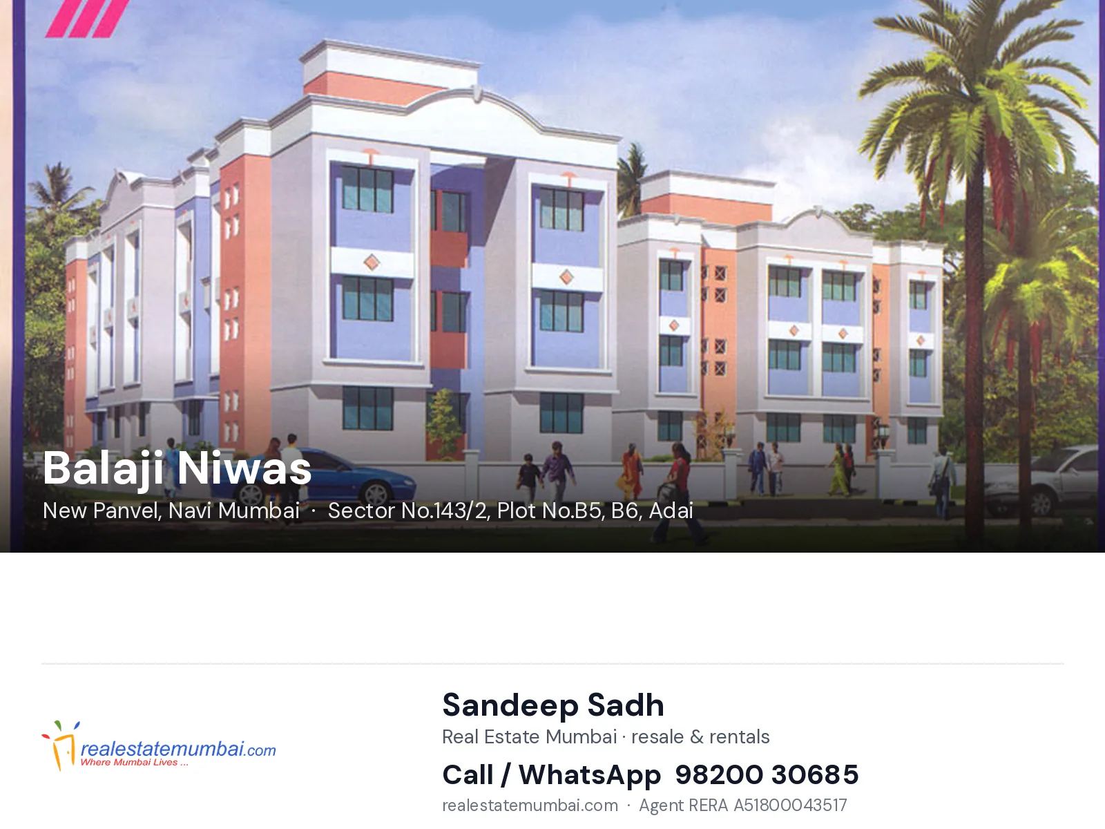 Balaji Niwas, New Panvel, Navi Mumbai — flats | Real Estate Mumbai, Sandeep Sadh 98200 30685
