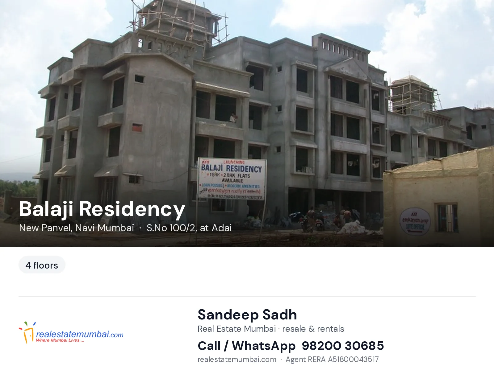 Balaji Residency, New Panvel, Navi Mumbai — flats | Real Estate Mumbai, Sandeep Sadh 98200 30685