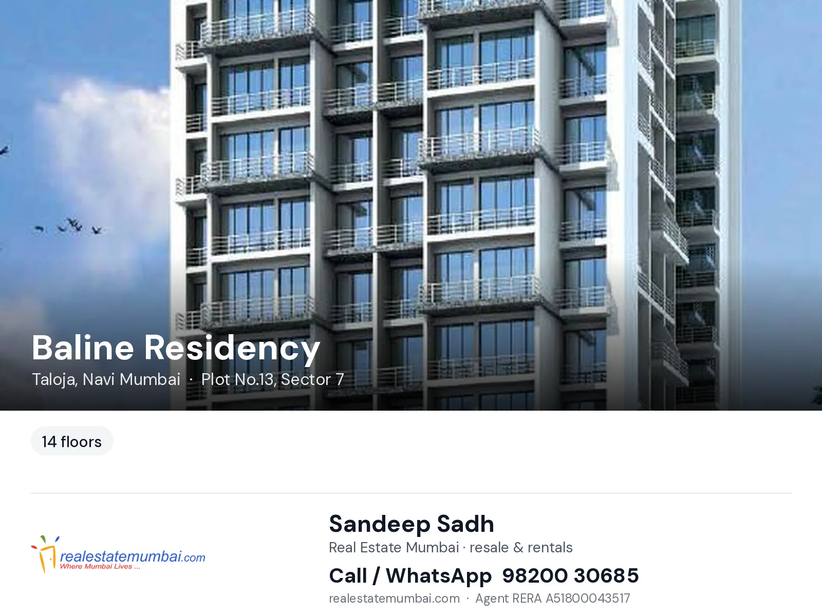 Baline Residency, Taloja, Navi Mumbai — flats | Real Estate Mumbai, Sandeep Sadh 98200 30685