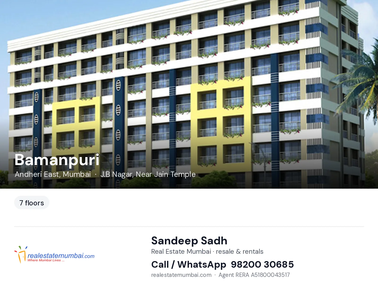 Bamanpuri, Andheri East, Mumbai — flats | Real Estate Mumbai, Sandeep Sadh 98200 30685