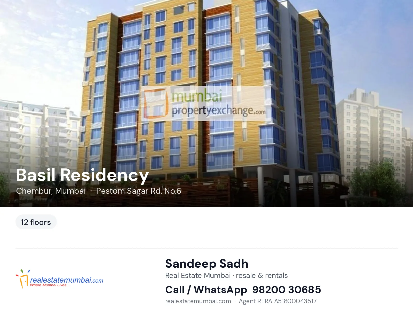 Basil Residency, Chembur, Mumbai — flats | Real Estate Mumbai, Sandeep Sadh 98200 30685