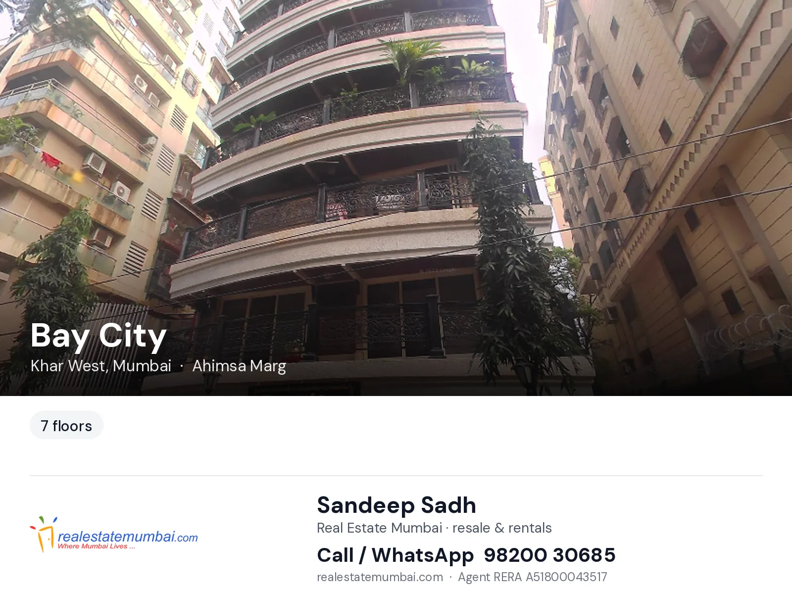 Bay City, Khar West, Mumbai — flats | Real Estate Mumbai, Sandeep Sadh 98200 30685
