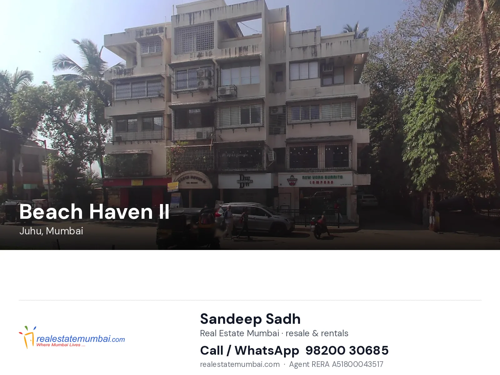 Beach Haven II, Juhu, Mumbai — flats | Real Estate Mumbai, Sandeep Sadh 98200 30685