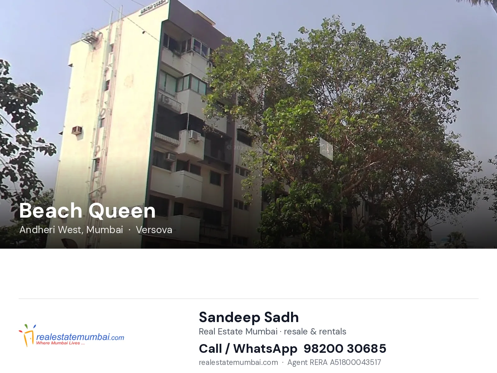 Beach Queen, Andheri West, Mumbai — flats | Real Estate Mumbai, Sandeep Sadh 98200 30685