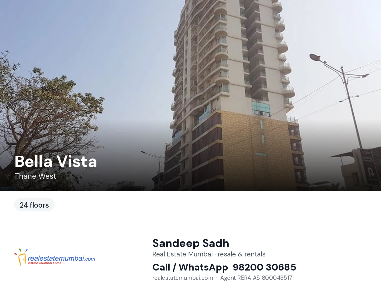 Bella Vista, Thane West — flats | Real Estate Mumbai, Sandeep Sadh 98200 30685
