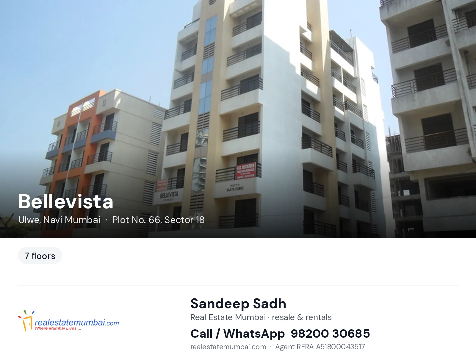 Bellevista, Ulwe, Navi Mumbai — flats | Real Estate Mumbai, Sandeep Sadh 98200 30685