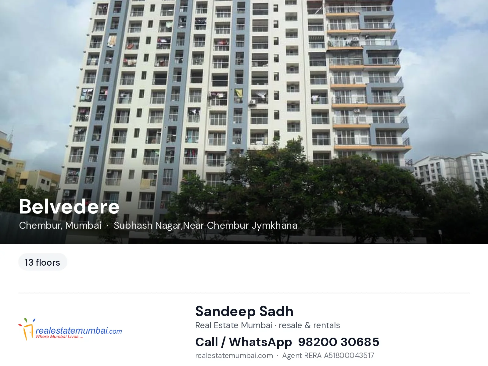 Belvedere, Chembur, Mumbai — flats | Real Estate Mumbai, Sandeep Sadh 98200 30685