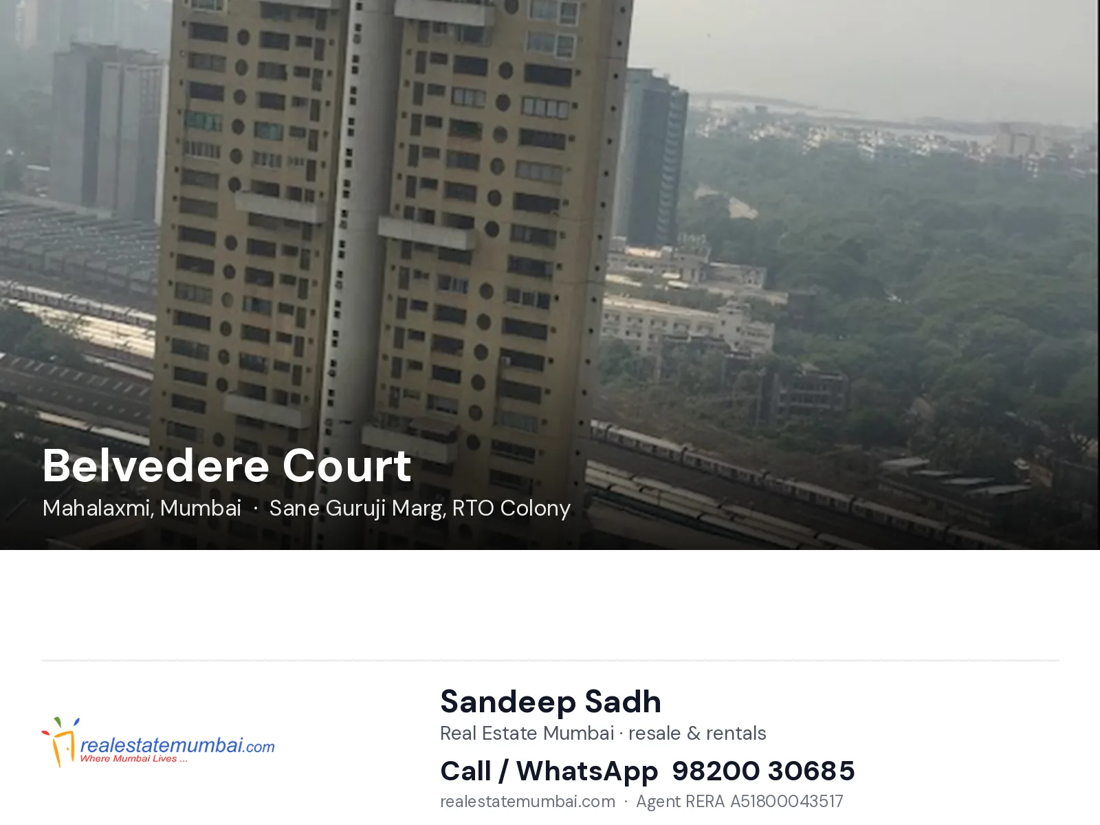 Belvedere Court, Mahalaxmi, Mumbai — flats | Real Estate Mumbai, Sandeep Sadh 98200 30685