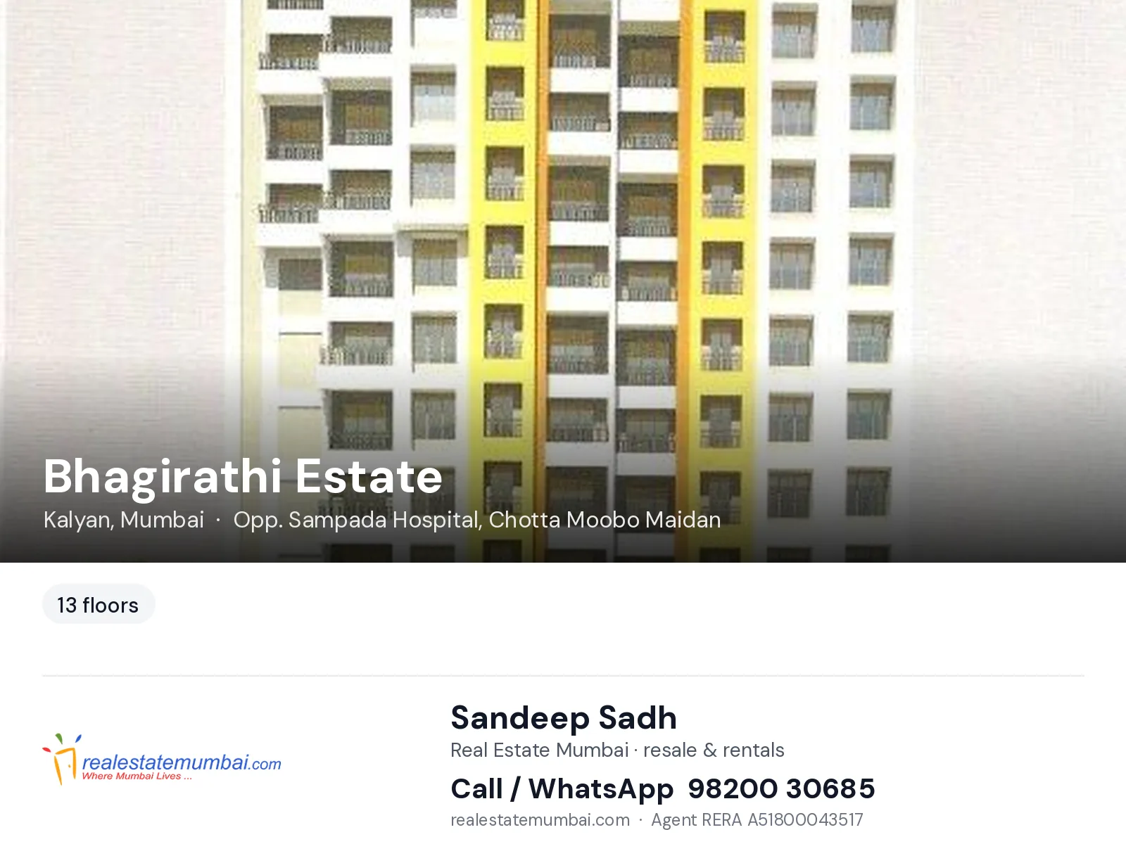 Bhagirathi Estate, Kalyan, Mumbai — flats | Real Estate Mumbai, Sandeep Sadh 98200 30685