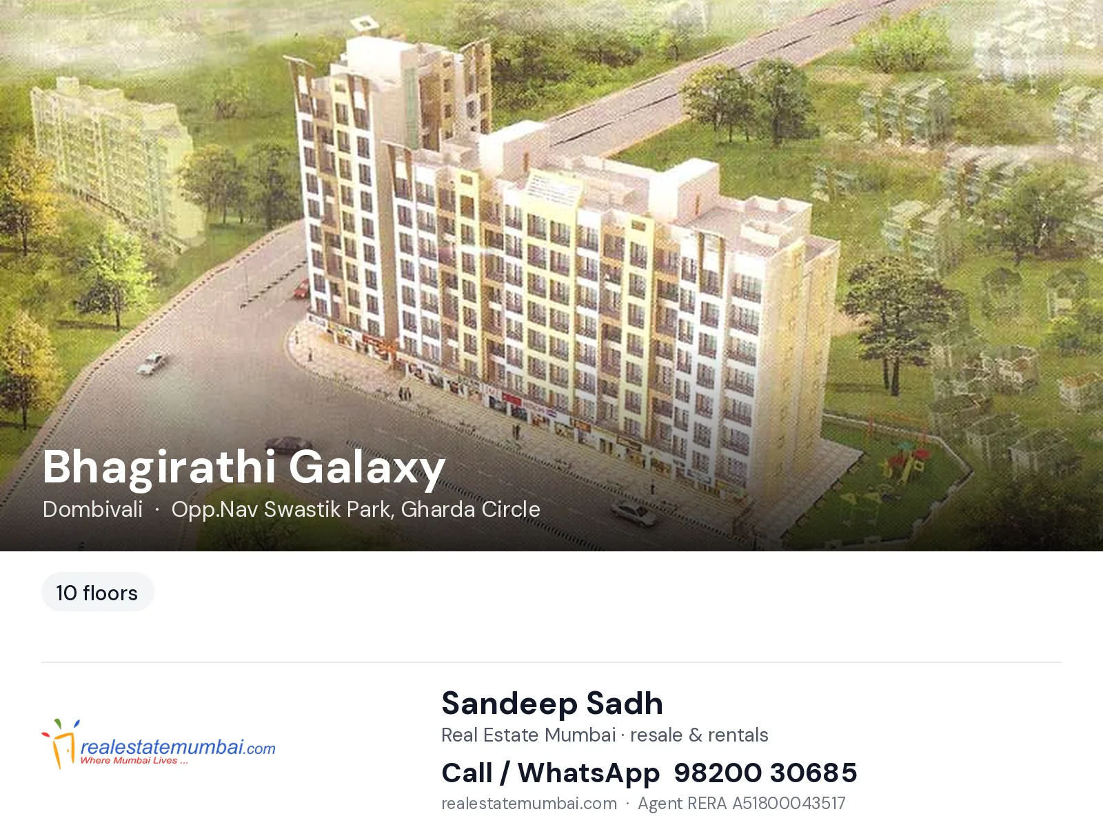 Bhagirathi Galaxy, Dombivali — flats | Real Estate Mumbai, Sandeep Sadh 98200 30685