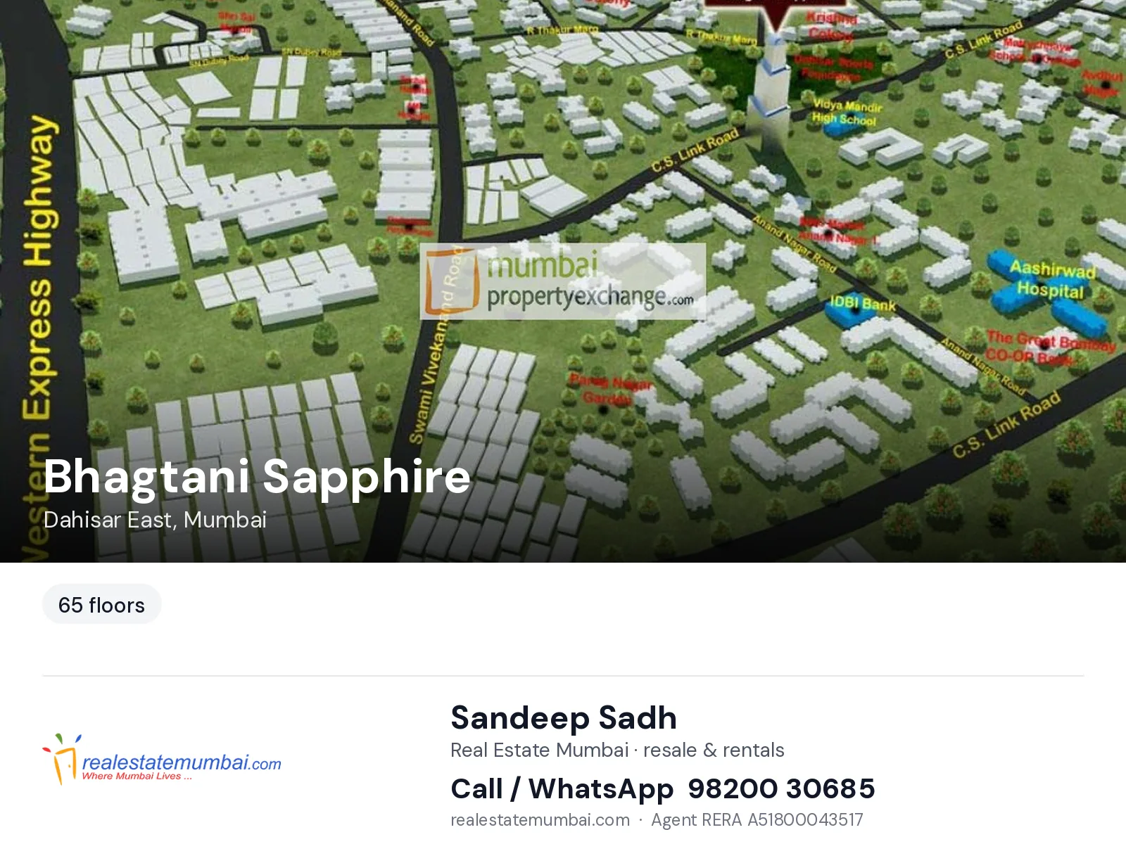 Bhagtani Sapphire, Dahisar East, Mumbai — flats | Real Estate Mumbai, Sandeep Sadh 98200 30685