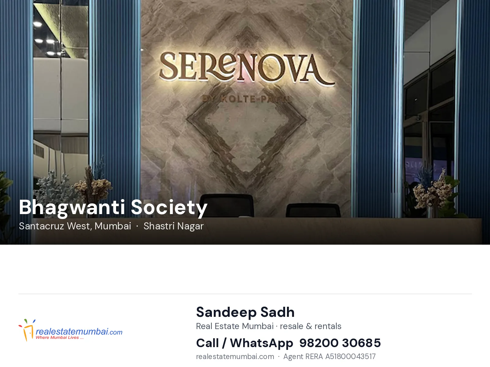 Bhagwanti Society, Santacruz West, Mumbai — flats | Real Estate Mumbai, Sandeep Sadh 98200 30685