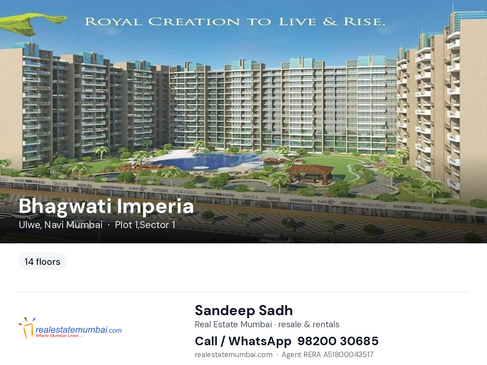 Bhagwati Imperia, Ulwe, Navi Mumbai — flats | Real Estate Mumbai, Sandeep Sadh 98200 30685