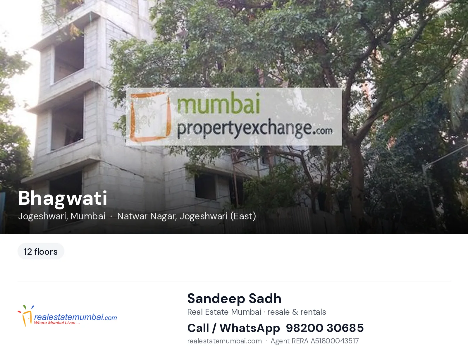 Bhagwati, Jogeshwari, Mumbai — flats | Real Estate Mumbai, Sandeep Sadh 98200 30685