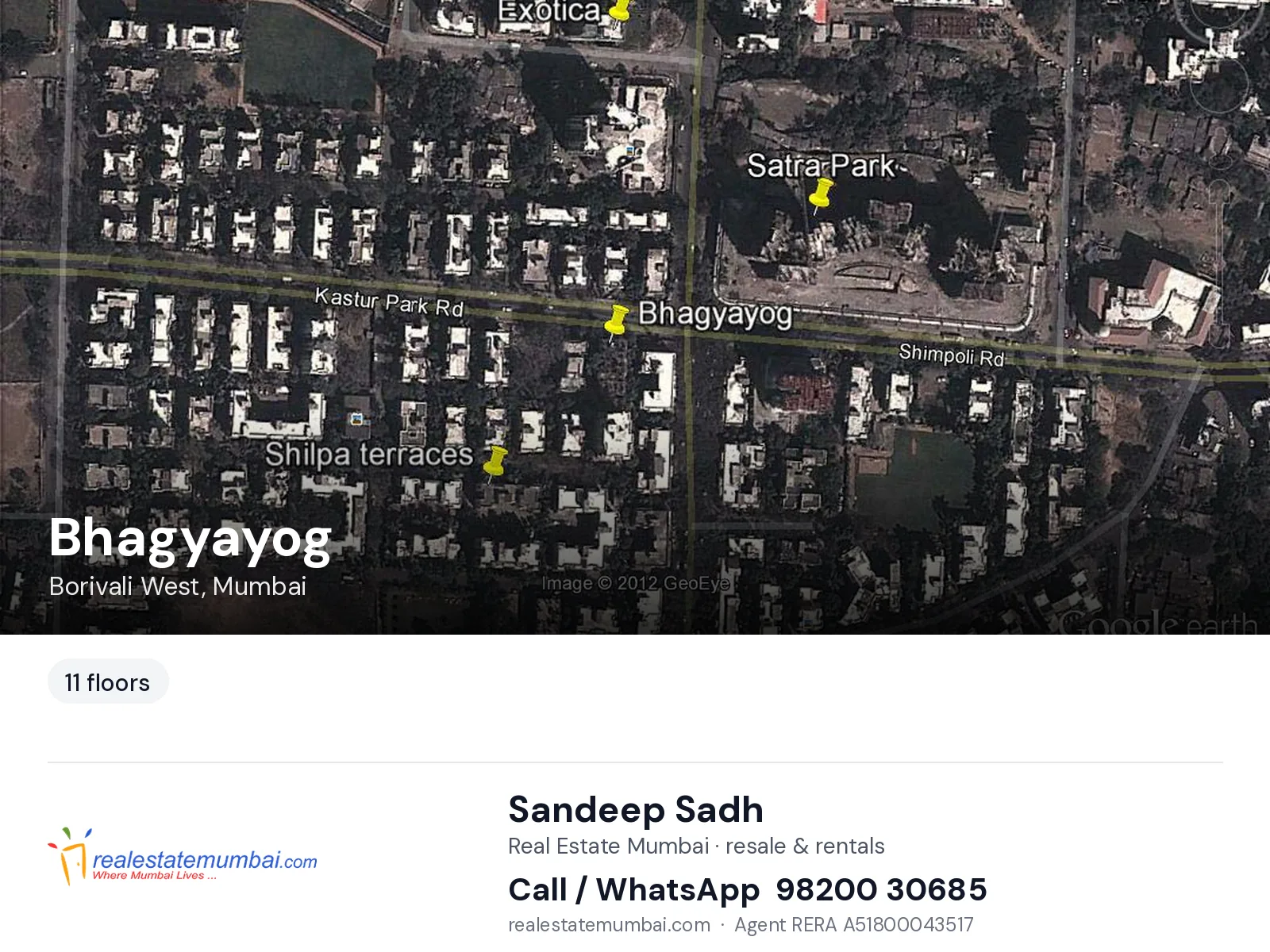 Bhagyayog, Borivali West, Mumbai — flats | Real Estate Mumbai, Sandeep Sadh 98200 30685