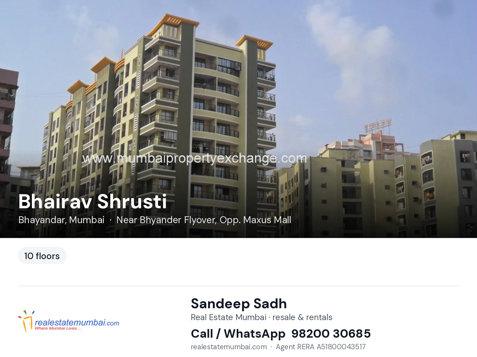 Bhairav Shrusti, Bhayandar, Mumbai — flats | Real Estate Mumbai, Sandeep Sadh 98200 30685