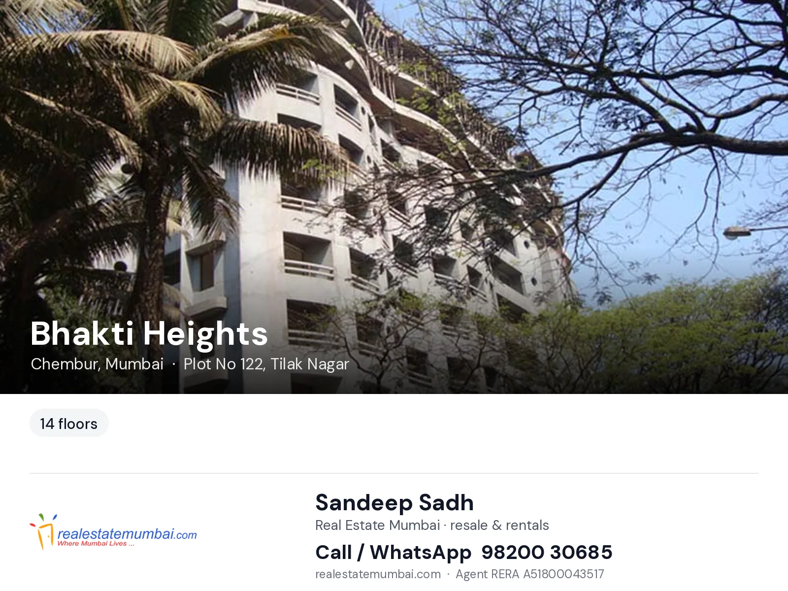 Bhakti Heights, Chembur, Mumbai — flats | Real Estate Mumbai, Sandeep Sadh 98200 30685