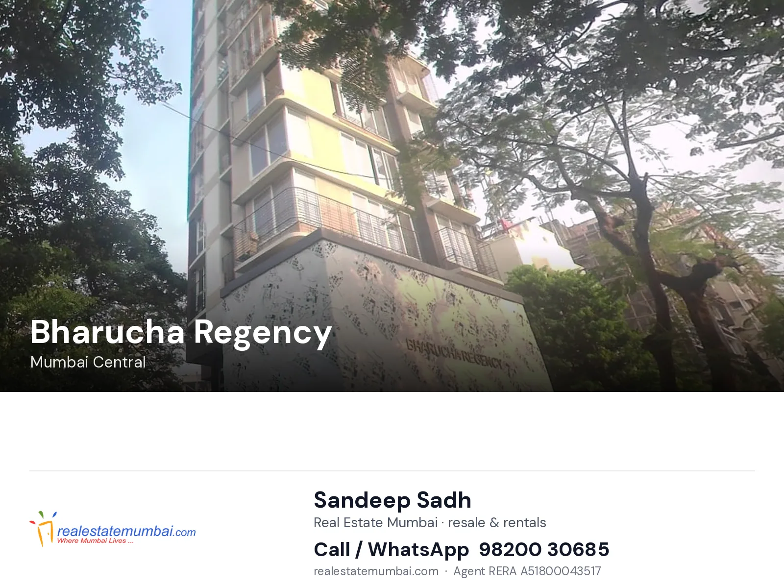Bharucha Regency, Mumbai Central — flats | Real Estate Mumbai, Sandeep Sadh 98200 30685