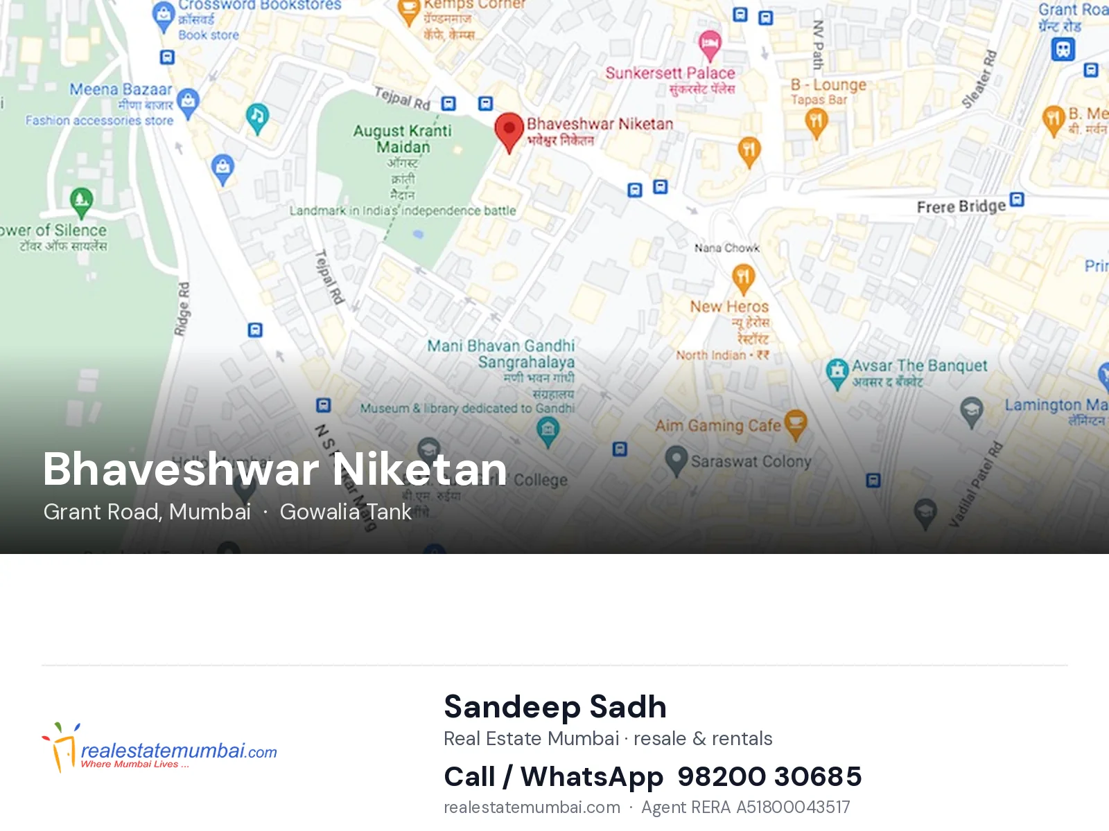 Bhaveshwar Niketan, Grant Road, Mumbai — flats | Real Estate Mumbai, Sandeep Sadh 98200 30685