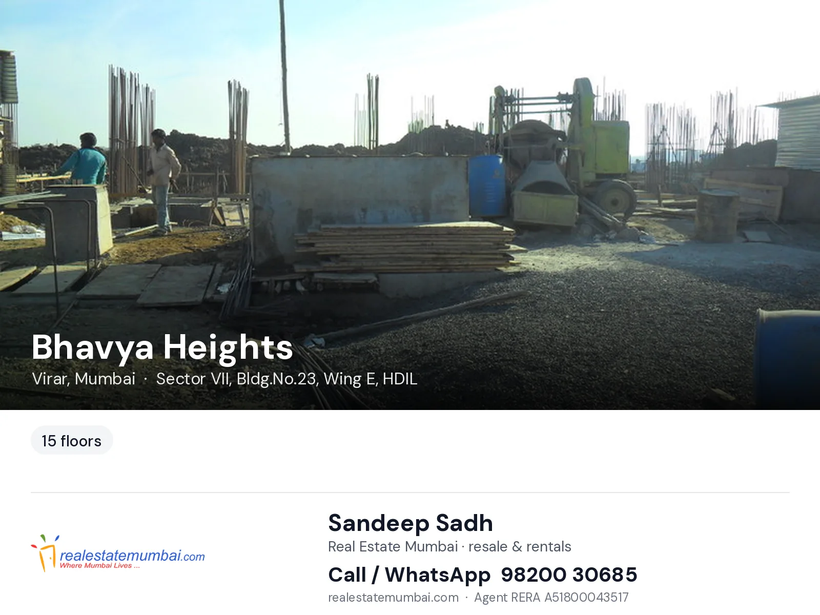 Bhavya Heights, Virar, Mumbai — flats | Real Estate Mumbai, Sandeep Sadh 98200 30685