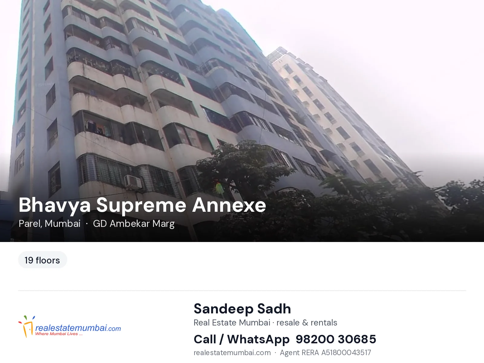 Bhavya Supreme Annexe, Parel, Mumbai — flats | Real Estate Mumbai, Sandeep Sadh 98200 30685