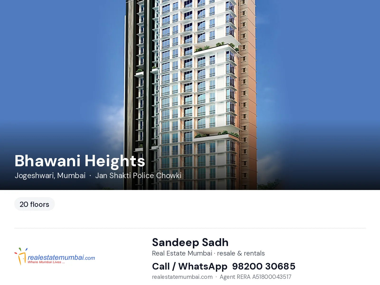Bhawani Heights, Jogeshwari, Mumbai — flats | Real Estate Mumbai, Sandeep Sadh 98200 30685