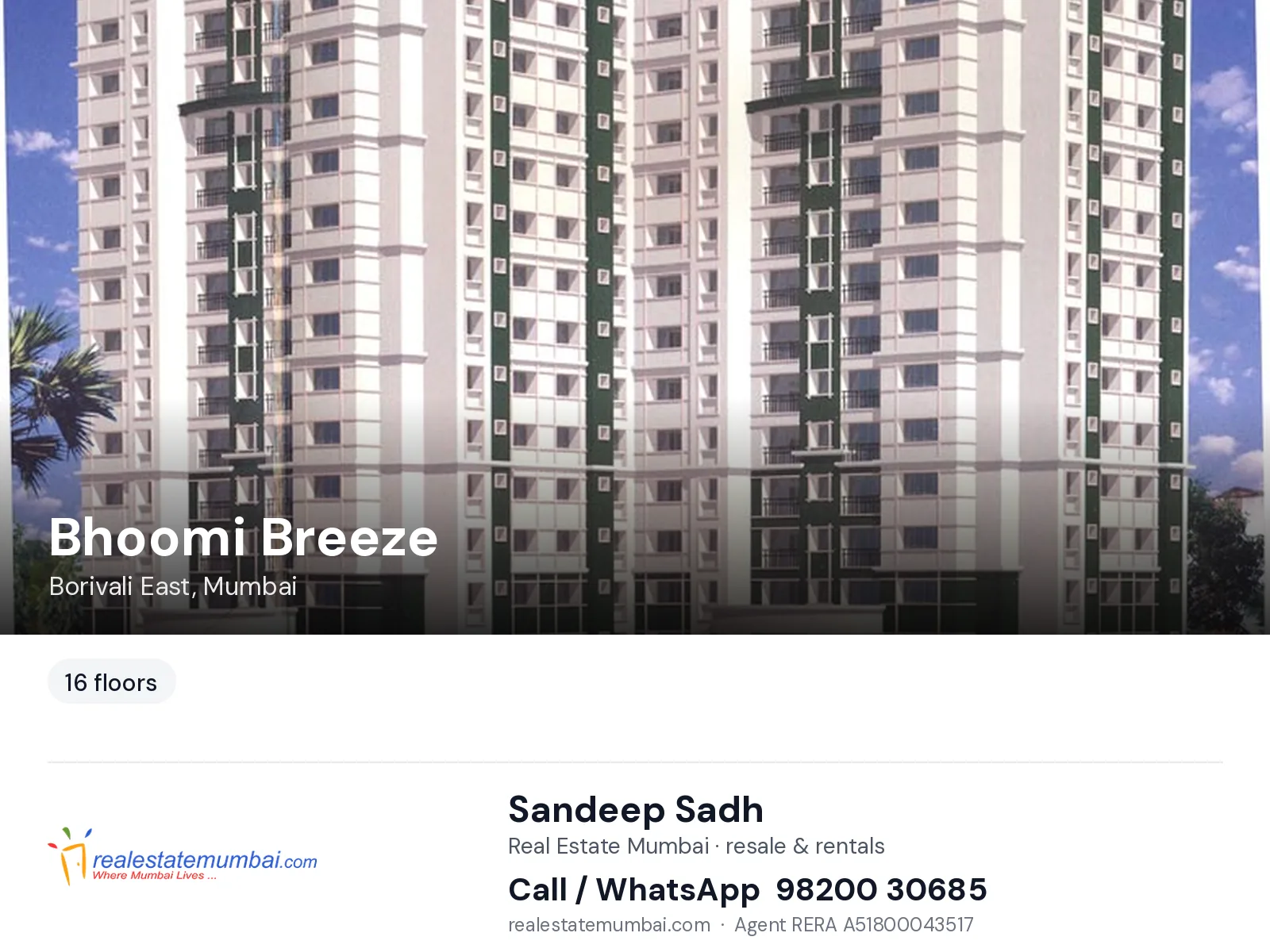 Bhoomi Breeze, Borivali East, Mumbai — flats | Real Estate Mumbai, Sandeep Sadh 98200 30685