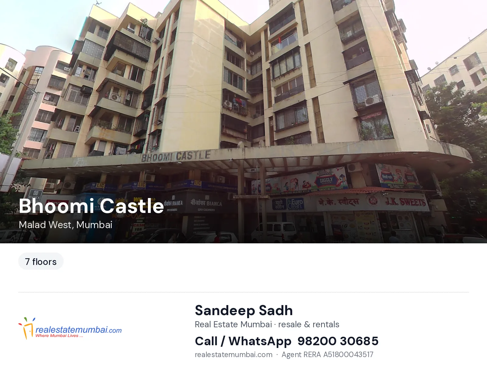 Bhoomi Castle, Malad West, Mumbai — flats | Real Estate Mumbai, Sandeep Sadh 98200 30685