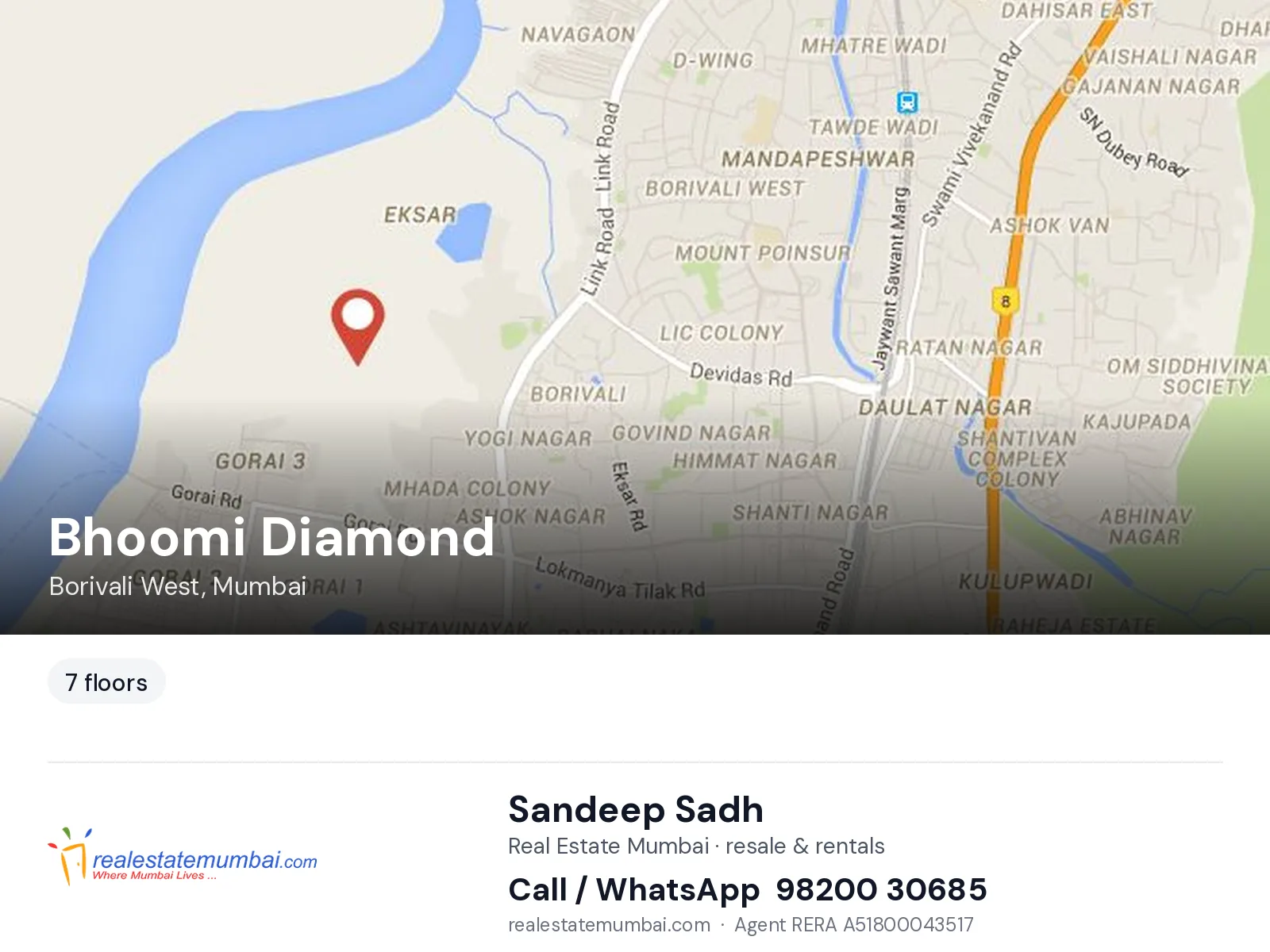 Bhoomi Diamond, Borivali West, Mumbai — flats | Real Estate Mumbai, Sandeep Sadh 98200 30685
