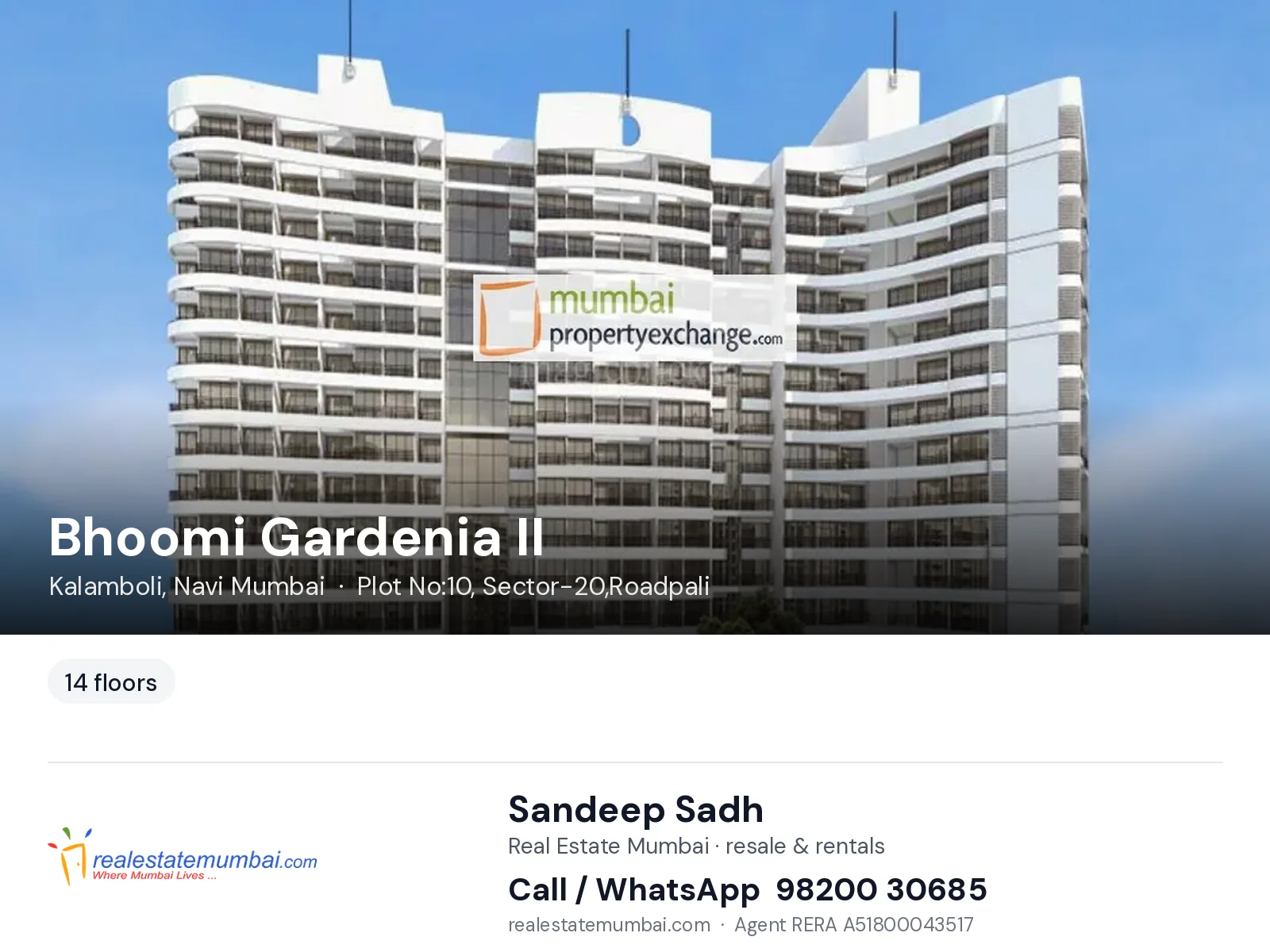 Bhoomi Gardenia II, Kalamboli, Navi Mumbai — flats | Real Estate Mumbai, Sandeep Sadh 98200 30685
