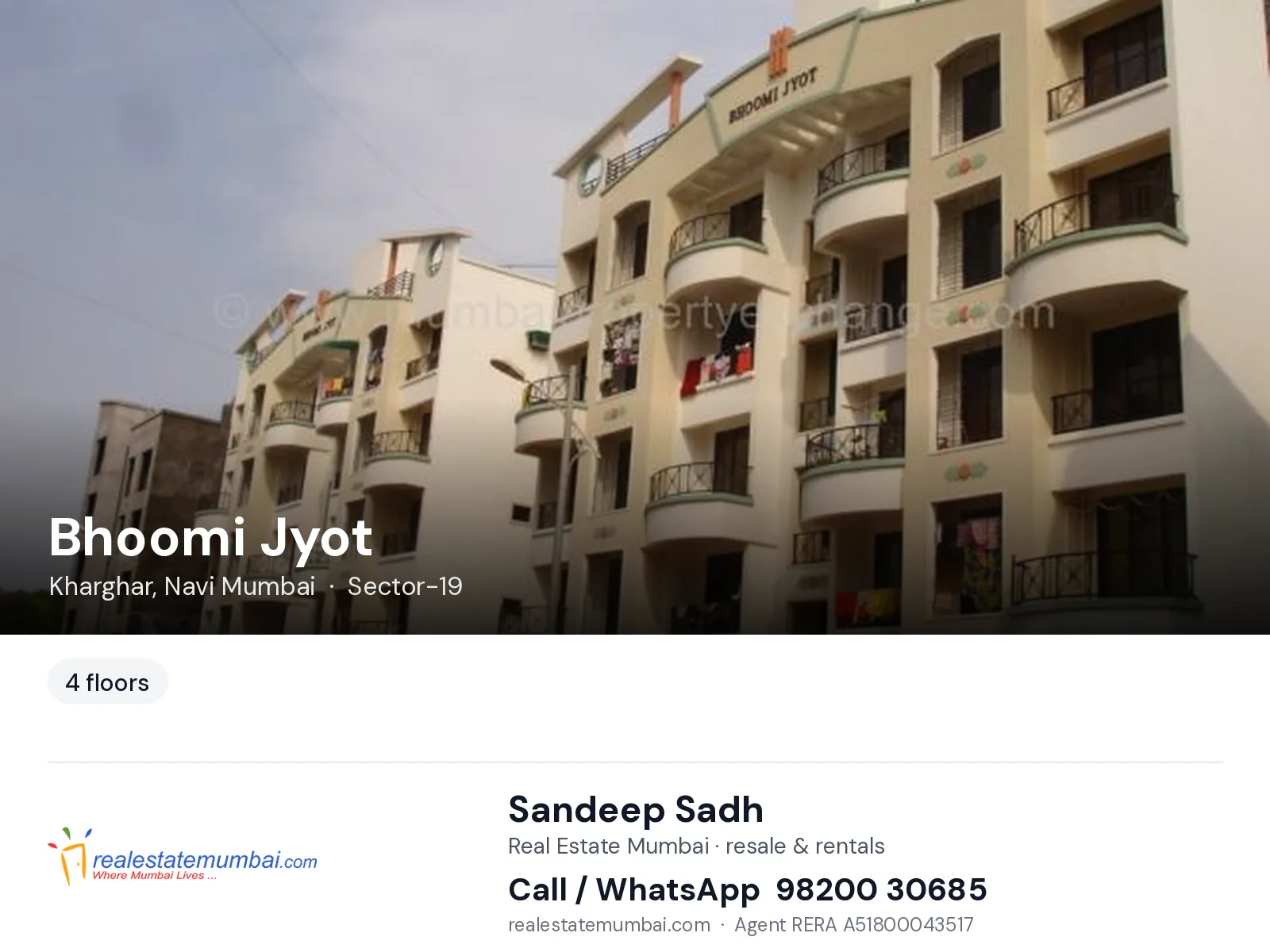 Bhoomi Jyot, Kharghar, Navi Mumbai — flats | Real Estate Mumbai, Sandeep Sadh 98200 30685
