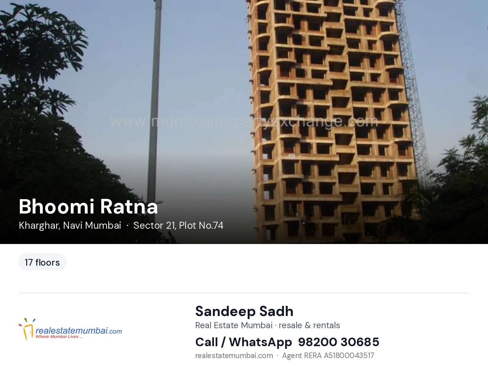 Bhoomi Ratna, Kharghar, Navi Mumbai — flats | Real Estate Mumbai, Sandeep Sadh 98200 30685