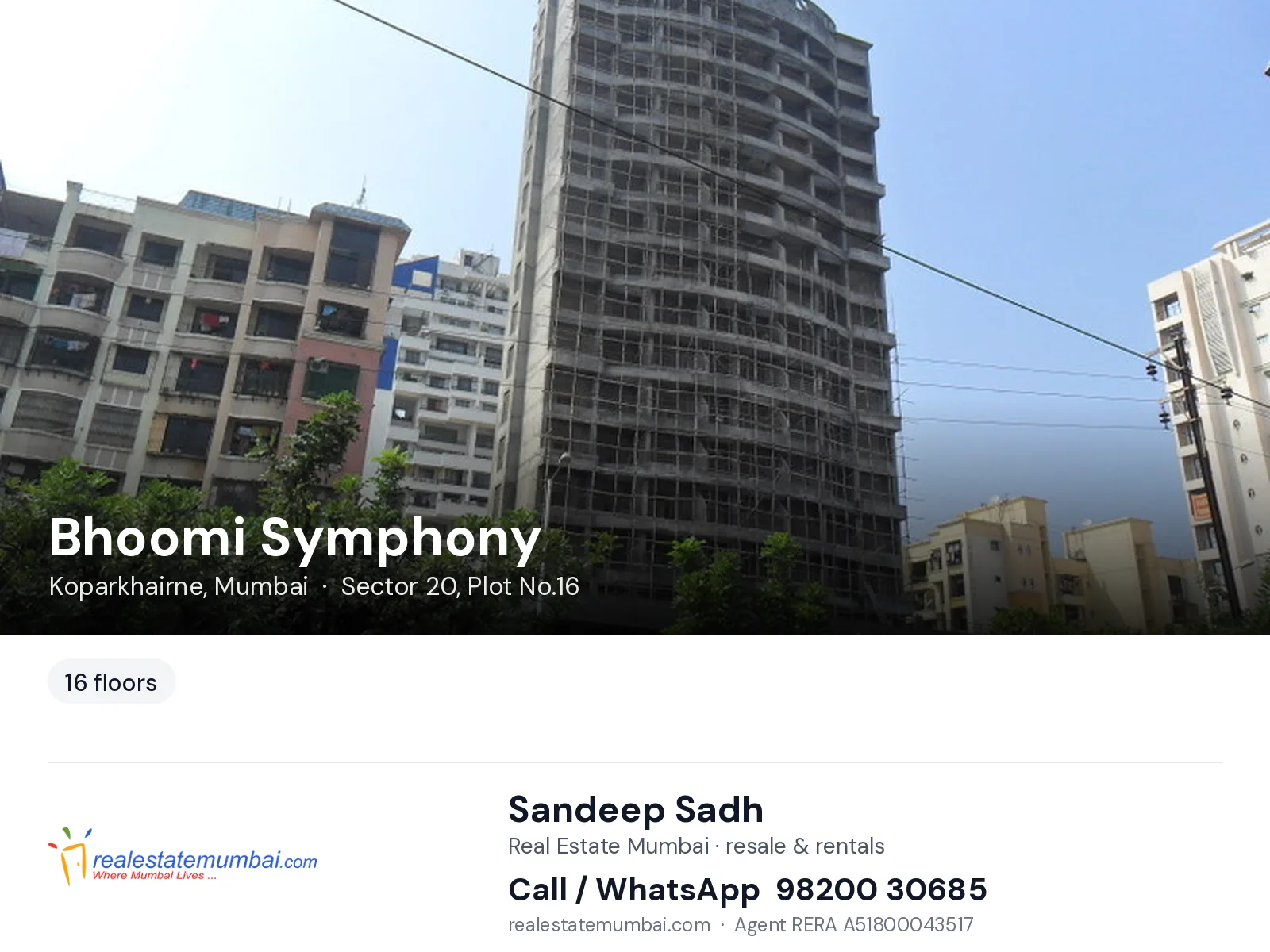 Bhoomi Symphony, Koparkhairne, Mumbai — flats | Real Estate Mumbai, Sandeep Sadh 98200 30685