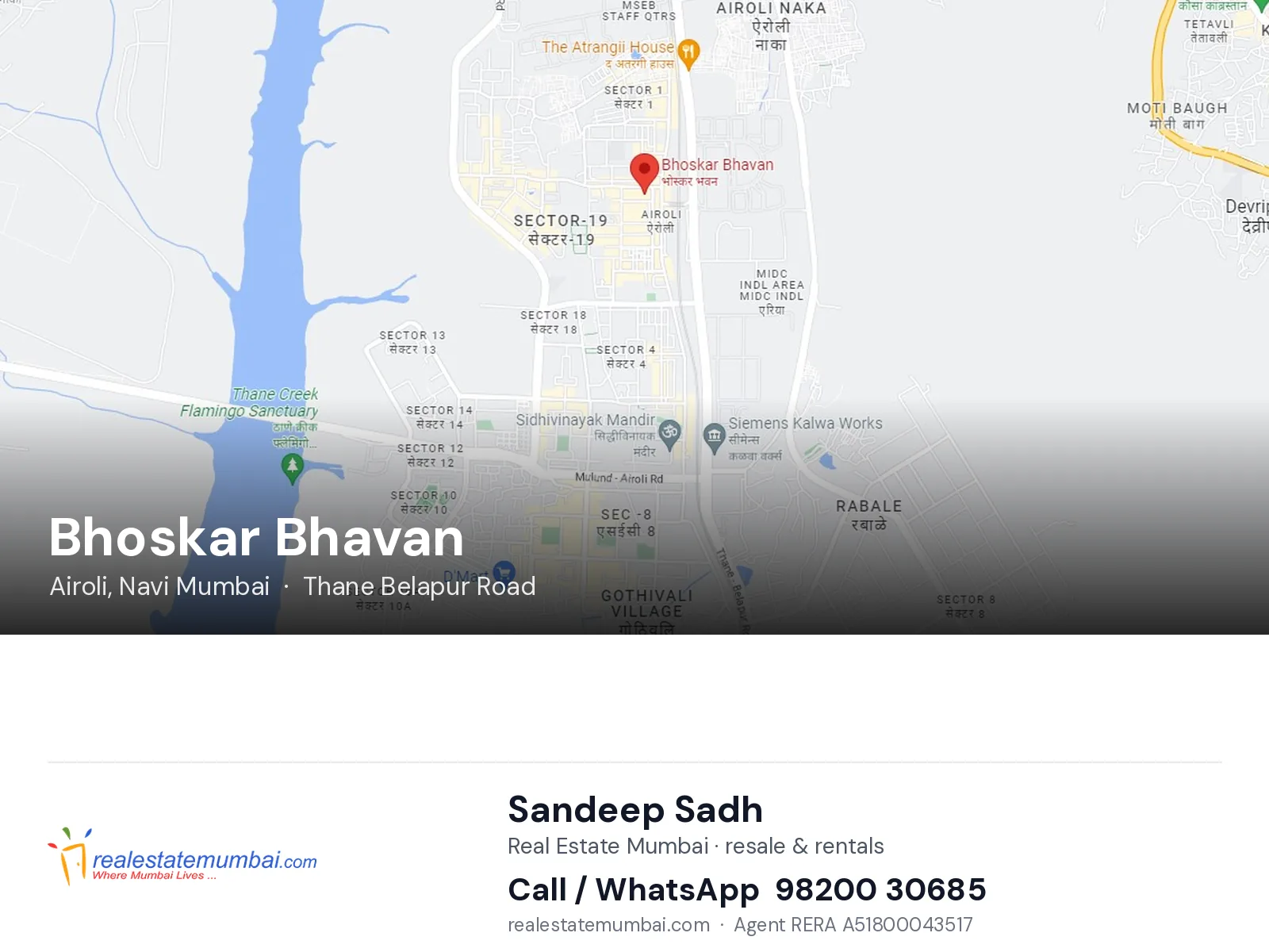 Bhoskar Bhavan, Airoli, Navi Mumbai — flats | Real Estate Mumbai, Sandeep Sadh 98200 30685