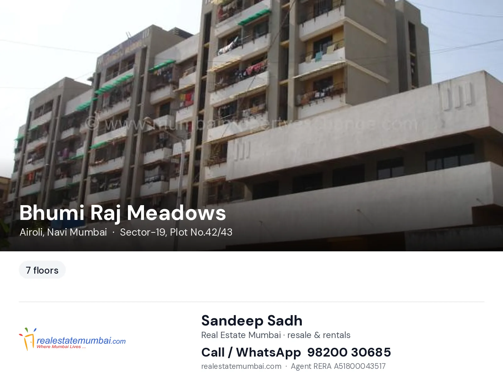 Bhumi Raj Meadows, Airoli, Navi Mumbai — flats | Real Estate Mumbai, Sandeep Sadh 98200 30685