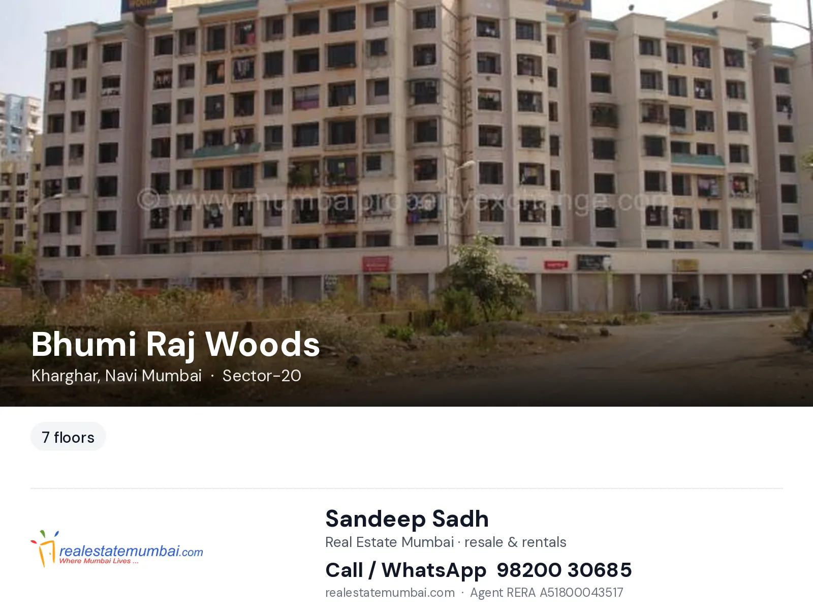 Bhumi Raj Woods, Kharghar, Navi Mumbai — flats | Real Estate Mumbai, Sandeep Sadh 98200 30685